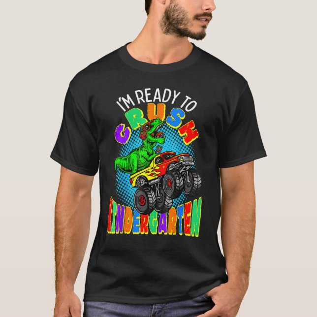 Camiseta Estou pronto para esmagar o Monstro do Dinossauro  (Frente)