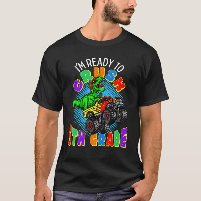 Camiseta Estou pronto para esmagar o monstro do dinossauro  (Frente)