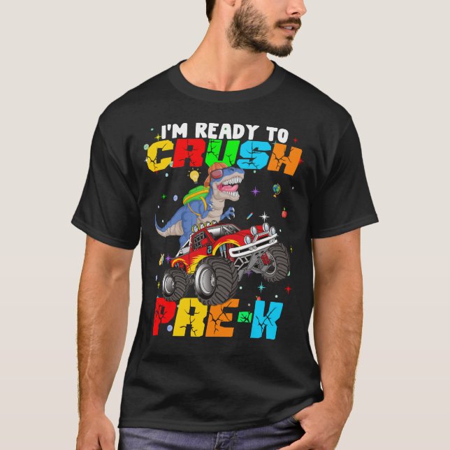 Camiseta Estou pronto para esmagar o pré-k (Frente)