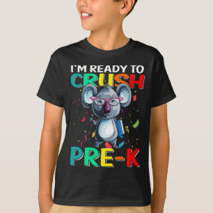 Camiseta Estou Pronto Para Esmagar O Pré-K Koala De Volta 