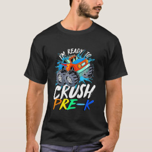 Camiseta Estou pronto para esmagar o Pré K Monster Truck Pr