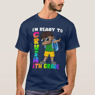 Camiseta Estou pronto para esmagar o preto de abraço de 8 g