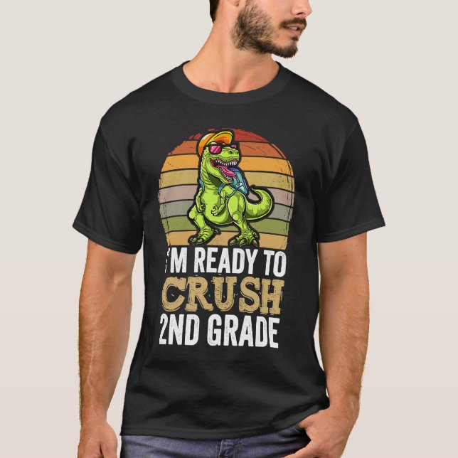 Camiseta Estou pronto para esmagar o Roupa de dinossauro de (Frente)
