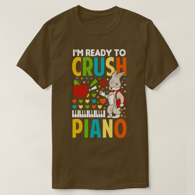 Camiseta Estou Pronto Para Esmagar Piano (Frente do Design)
