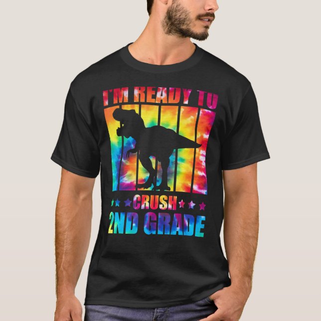 Camiseta Estou pronto para esmagar segundo Dinossauro Rex T (Frente)