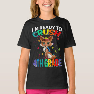 Camiseta Estou pronto para esmagar T-Shirt Fox do 4º ano