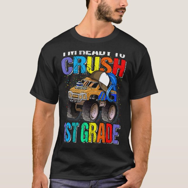 Camiseta Estou pronto para esmagar um caminhão de monstro d (Frente)