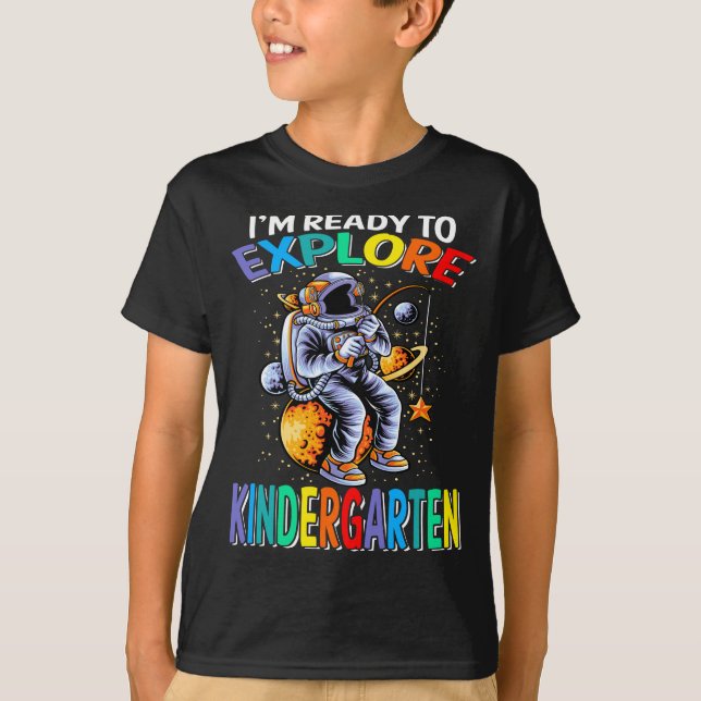 Camiseta Estou pronto para explorar o astronauta do jardim  (Frente)