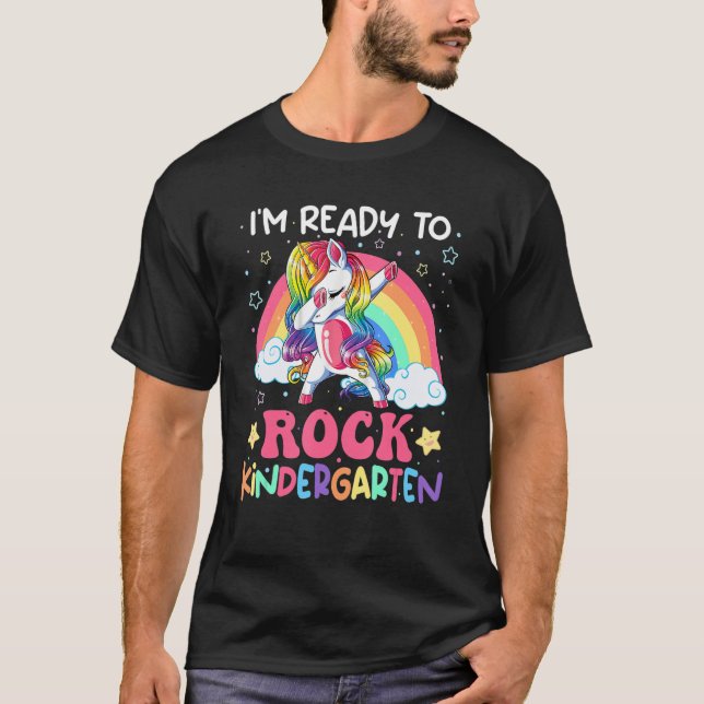 Camiseta Estou pronto para fazer o jardim de infância do Un (Frente)
