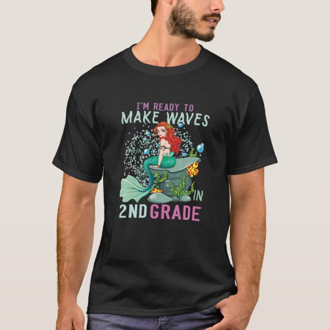 Camiseta Estou pronto para fazer ondas no Segundo. Segundo  (Frente)