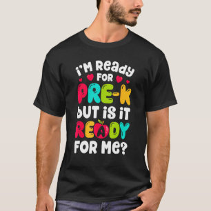 Camiseta Estou pronto para o pré-K voltar ao pré-jardim de