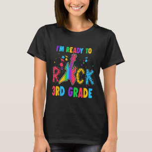 Camiseta Estou Pronto Para Rockar Guitarra da 3ª Série de V