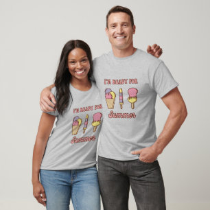Camiseta Estou pronto para sorvete engraçado de verão