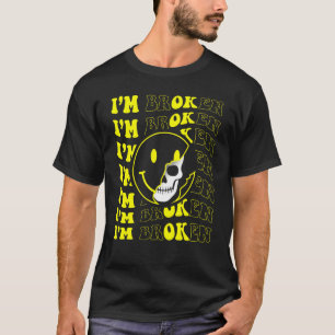 Camiseta Estou Quebrado Doença Invisível Sorriso Confuso Es