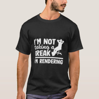 Camiseta Estou Renderizando Edição do Editor de Vídeo do Mo