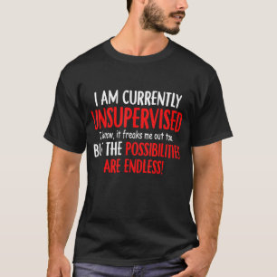 Camiseta Estou Sem Supervisão, Sei Que Isso Me Preocupa.