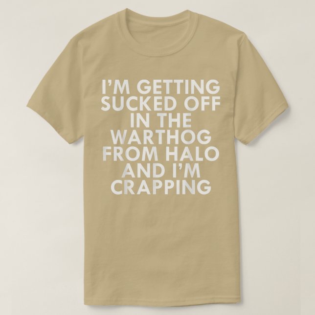 Camiseta Estou sendo sugado no Warthog de Halo 50 (Frente do Design)