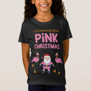 Camiseta Estou sonhando com Papais noeis de Flamingo de Nat