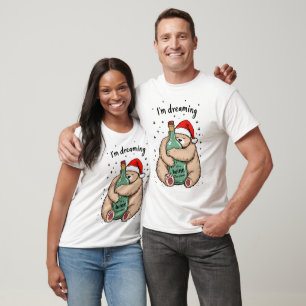 Camiseta Estou sonhando com um Natal de vinho