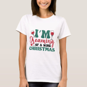 Camiseta Estou Sonhando com um Natal Vinho