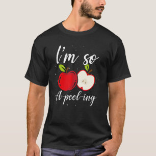 Camiseta Estou Tão A descasc ando Maçã Comedor de Frutas P