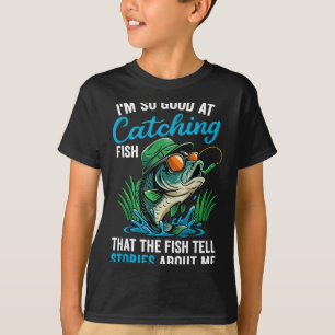 Camiseta Estou Tão Bom Em Pegar Peixes Frase Engraçada Cita