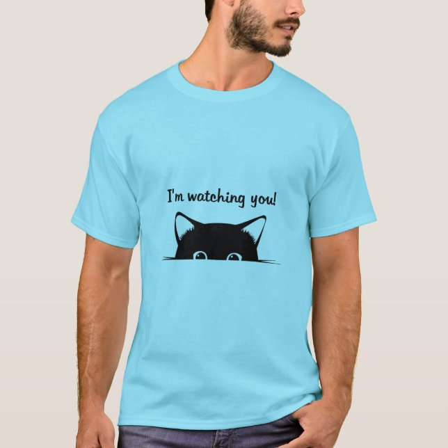 Camiseta Estou te observando ( gato ) (Frente)