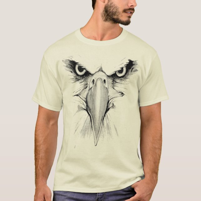 Camiseta Estou te observando na cara de águia, T-Shirt (Frente)