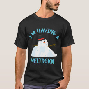 Camiseta Estou Tendo Um Snowman Derrubado No Natal