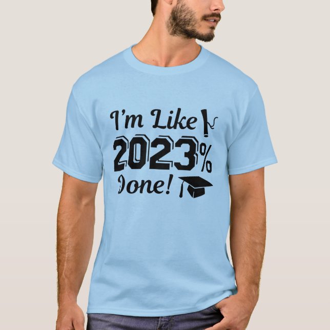 Camiseta Estou tipo 2023 por cento concluído (Frente)