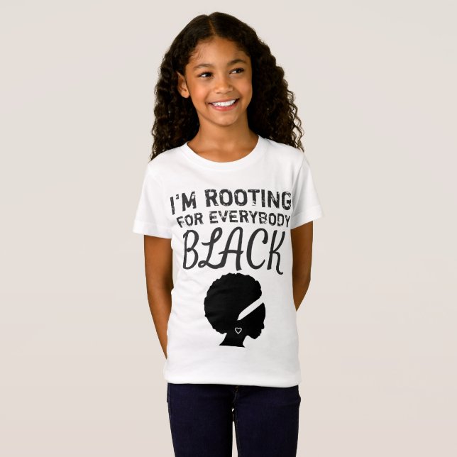 Camiseta "Estou torcendo por todo mundo negro" (Frente Completa)