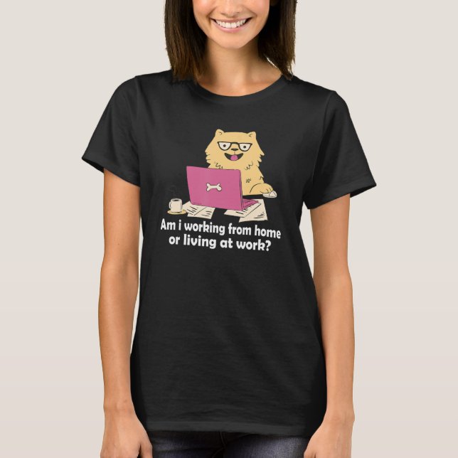 Camiseta Estou trabalhando em casa ou morando no trabalho d (Frente)