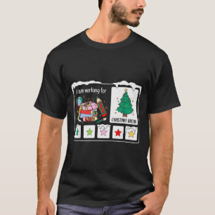 Camiseta Estou Trabalhando Para O Natal 5 Estrelas Árvore D