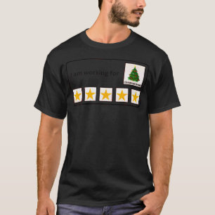 Camiseta Estou Trabalhando Para O Natal, 5 Estrelas De Nata