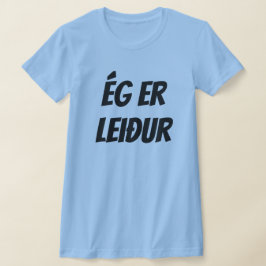 Camiseta Estou triste em azul islandês (ég er leiður)