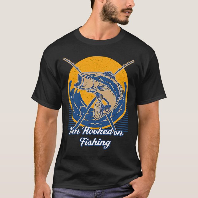Camiseta Estou viciado em lagoas de pesca. (Frente)