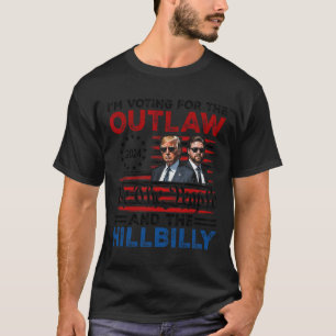 Camiseta Estou Votando pelo Outlaw e pelo Trump Hillbilly