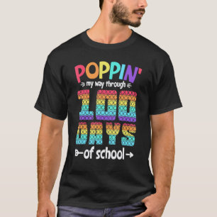 Camiseta Estourando Meu Caminho Através de 100 Dias de Aula