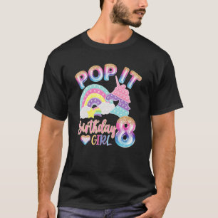 Camiseta Estouro Ela Menina de 8 Anos de Idade Festa de Ani