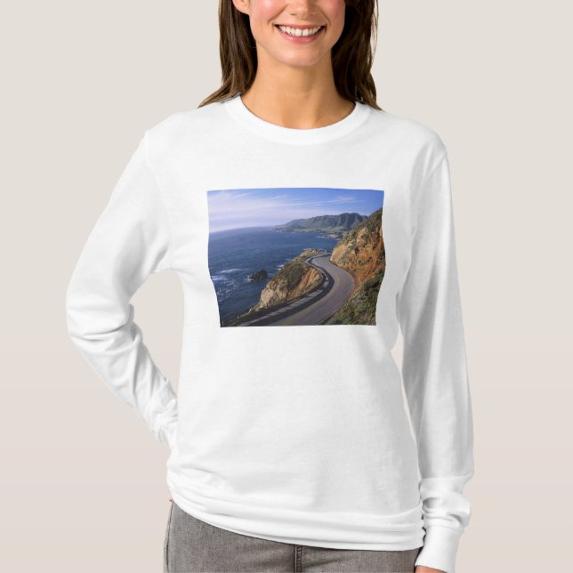 Camiseta Estrada 1 ao longo da costa da Califórnia perto (Frente)