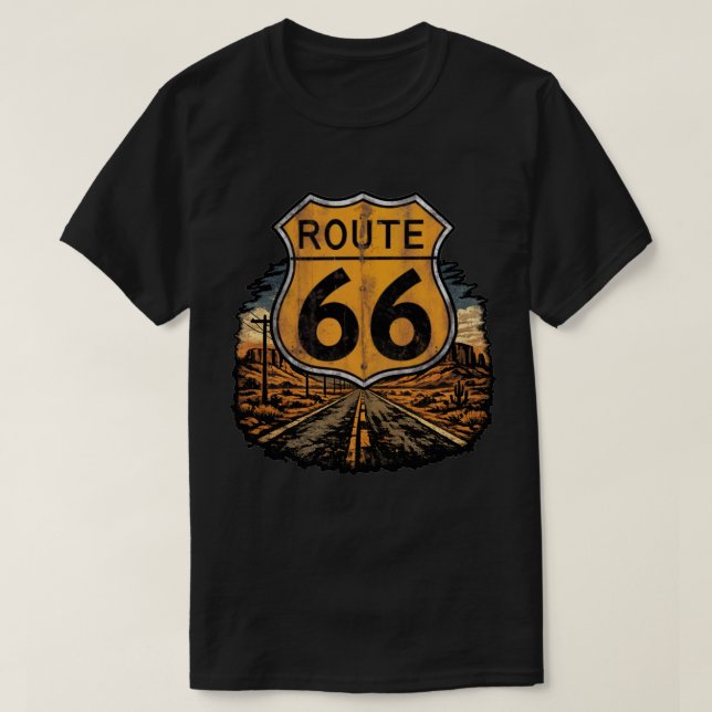 Camiseta Estrada 66 Sunset Road (Frente do Design)
