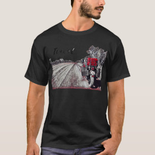 Camiseta Estrada aberta de bicicleta de Viagem de motocicle
