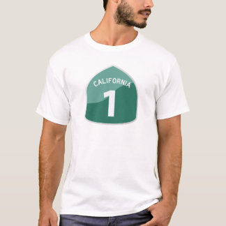 Camiseta Estrada da Costa do Pacífico da rota 1 do estado