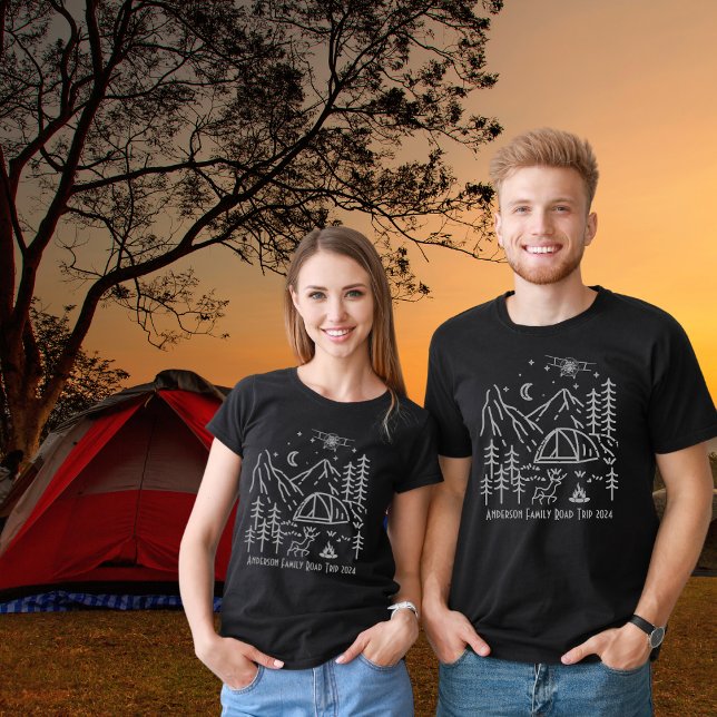 Camiseta Estrada da Família Personalizada Estrelas de Monta (Criador carregado)