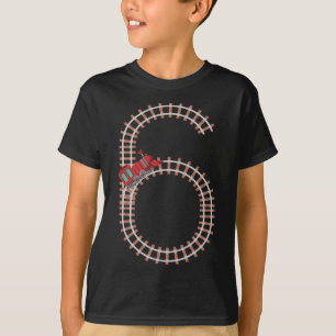Camiseta Estrada De Ferro De Comboio De Aniversário De 6, Q