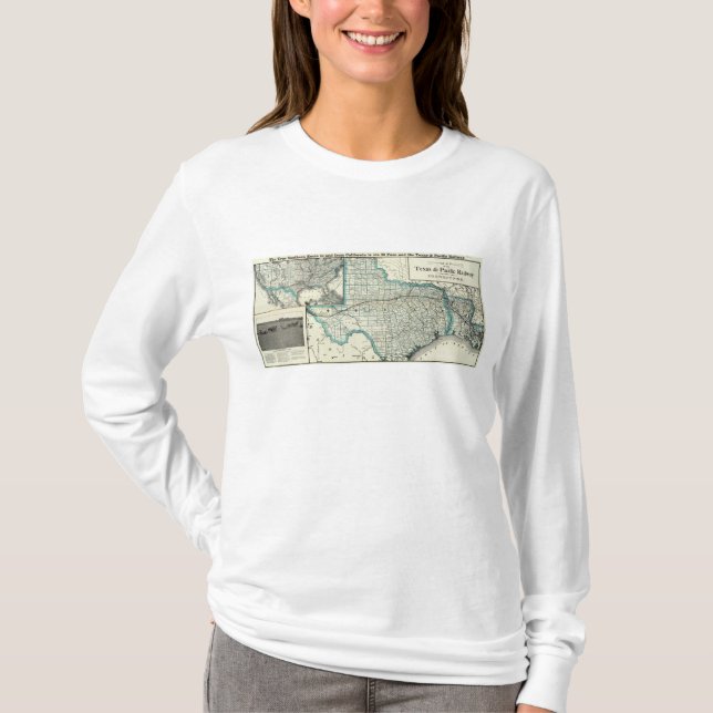 Camiseta Estrada de ferro de Texas o Pacífico (Frente)