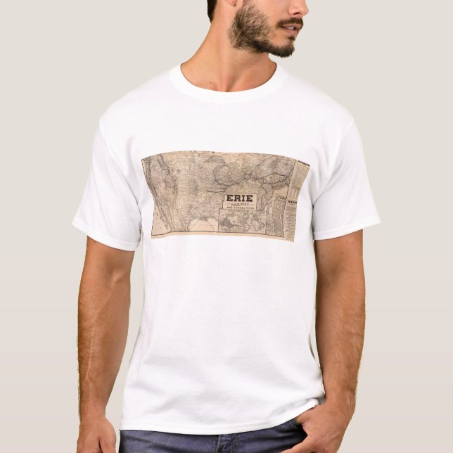 Camiseta Estrada de ferro e conexões de Erie (Frente)