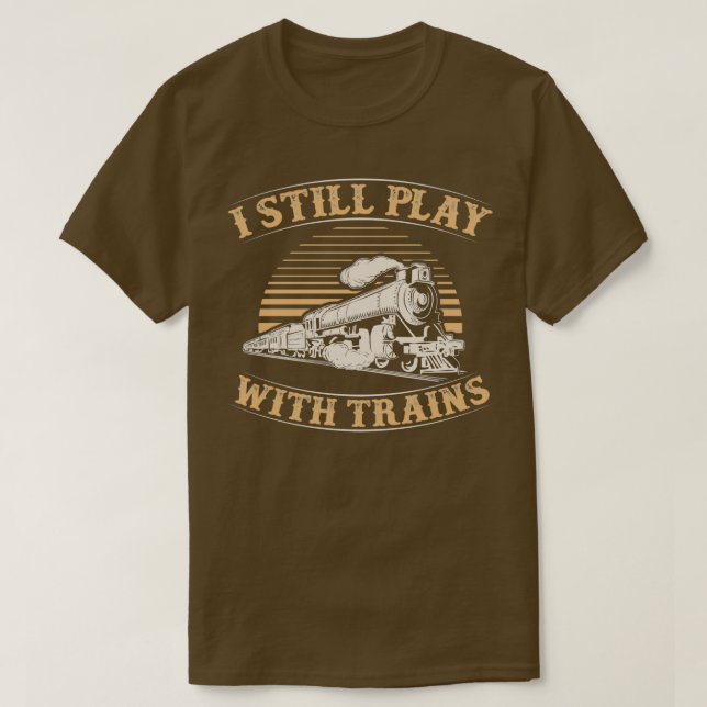 Camiseta Estrada de Ferro Funny e Estradas de Comboio Gráfi (Frente do Design)