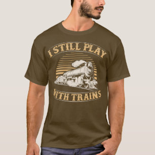 Camiseta Estrada de Ferro Funny e Estradas de Comboio Gráfi