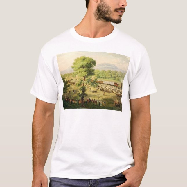 Camiseta Estrada de ferro no vale de México, 1869 (Frente)